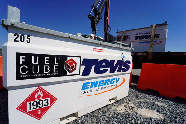 image of a tevis energy commercial fuel tank installation