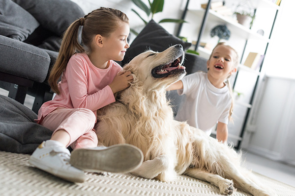 Family In Warm Propane Heated Home