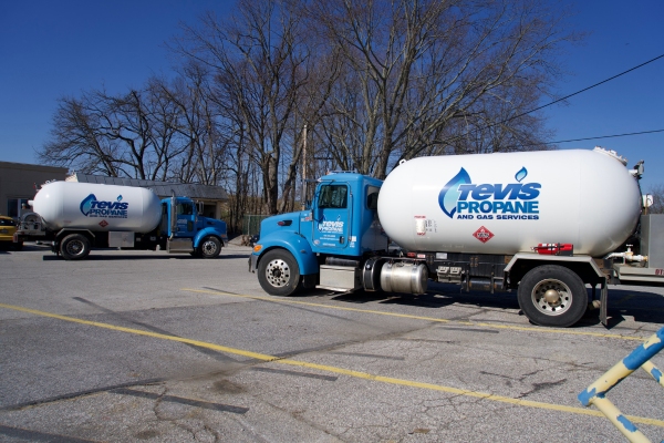 Tevis Energy propane delivery trucks