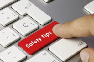 safety tips written on Red Keyboard Key depicting home heating safety