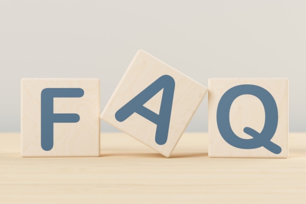 FAQ spelled using wooden blocks depicting frequently asked questions about propane delivery