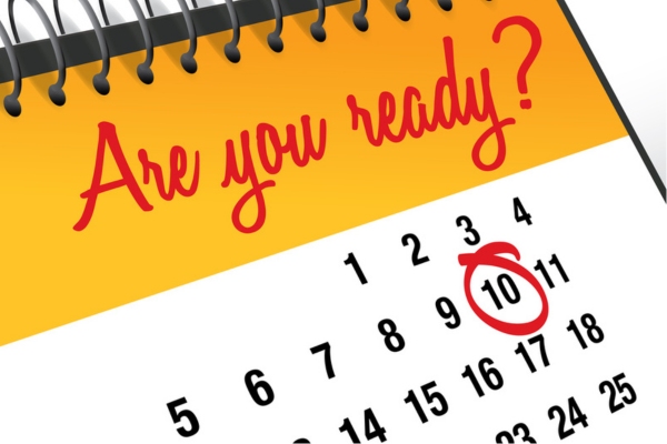 are you ready marked on a desk calendar depicting preparation before technician arrives