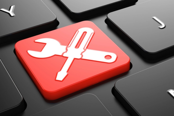 tools icon as keyboard key depicting maintenance strategies